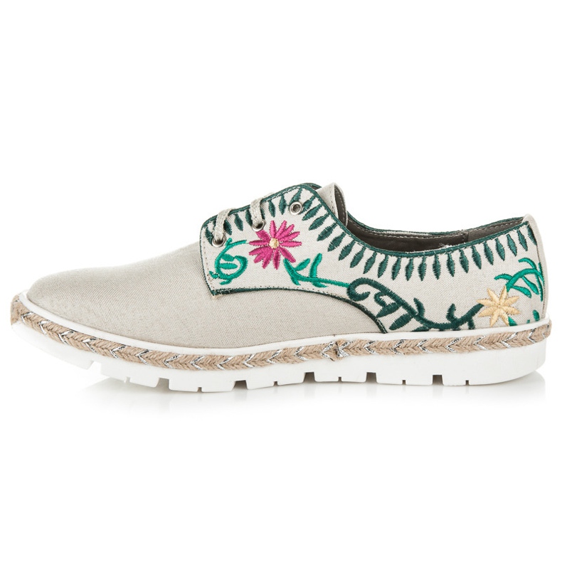 Kylie Damskor med broderi brun 1