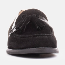 Marco Shoes Loafers med dekorativa fransar svart 1