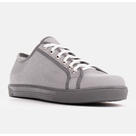 Marco Shoes Sneakers gjorda av intressant silverfärgat tyg silver- grå 1