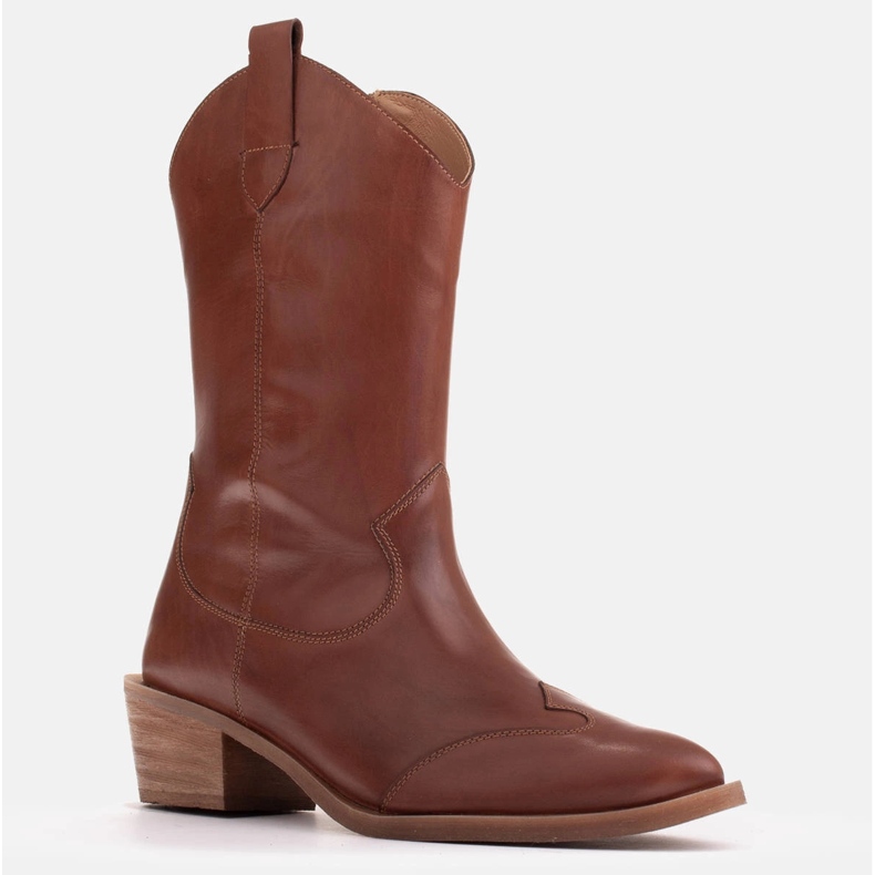 Marco Shoes Cowboystövlar i brunt läder 1598B-003-1 BP 1