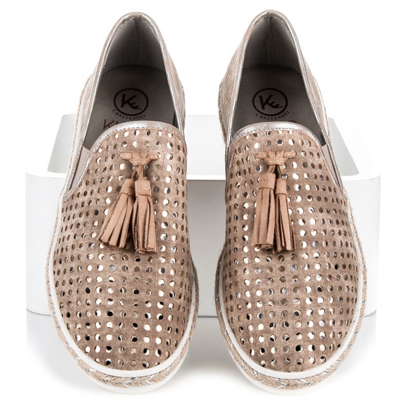 Kylie Genombrutna slipony espadrillor brun 1