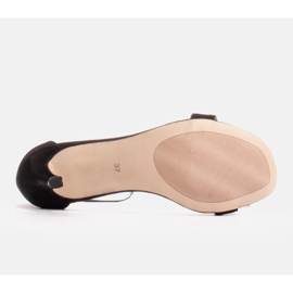 Marco Shoes Eleganta sandaler gjorda av naturlig mocka svart 2