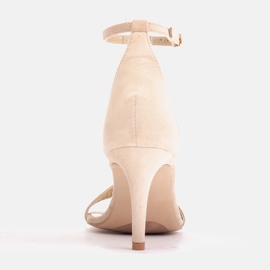 Marco Shoes Eleganta sandaler gjorda av naturlig mocka beige 2