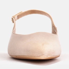 Marco Shoes Beige sandaler i naturlig mocka 2