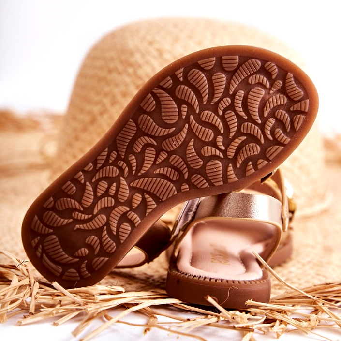 FR1 Barnsandaler Med Golden Layra kardborre gyllene 3