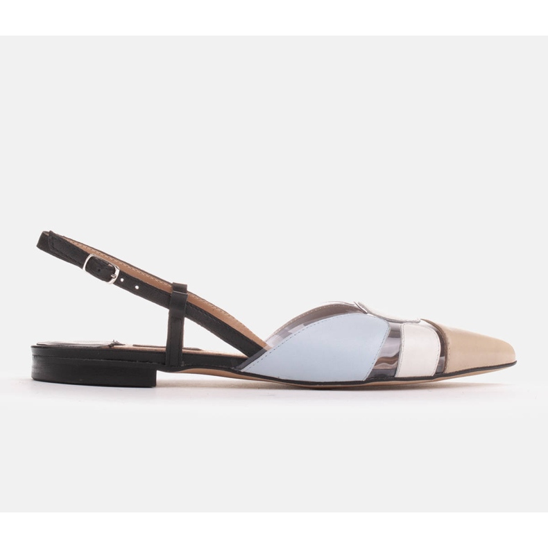 Marco Shoes Färgglada sandaler med transparent material beige svart blå 1