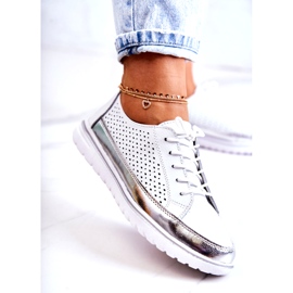 Vinceza Kvinnors genombrutna skor på plattformen vita Deloren 2