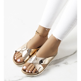 Nicolay tofflor i guld för kvinnor gyllene 1