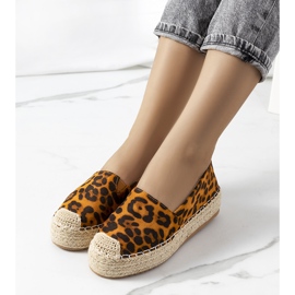 Bruna espadriller på Feiken-plattformen svart gul 1