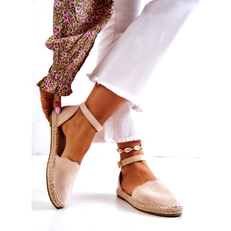 Evento Espadrillor för kvinnor med spänne Ljusbeige Bonetti 2