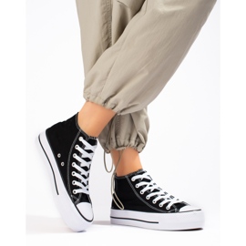 SHELOVET Höga sneakers på plattformen svart 1