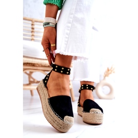 FB2 Svarta Lillian Espadrilles sandaler med strålar 2