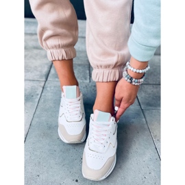 Devi Beige sportskor med hög sula mångfärgad 2