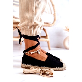 FB1 Ismanne Black Mocka Espadrilles bundna svart 1