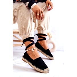 FB1 Ismanne Black Mocka Espadrilles bundna svart 4