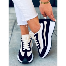 Zuri Black Trainers beige svart 1