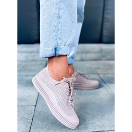 Posten Khaki damstrumpa sneakers beige kaki 2