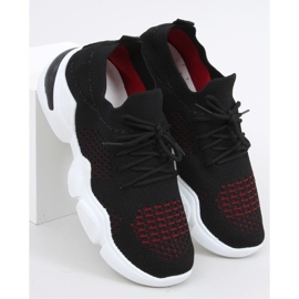 Harri Black strumpor svart röd 1