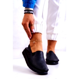 Läder Slip-On Skor för kvinnor Maciejka 03512-01 Svart 1