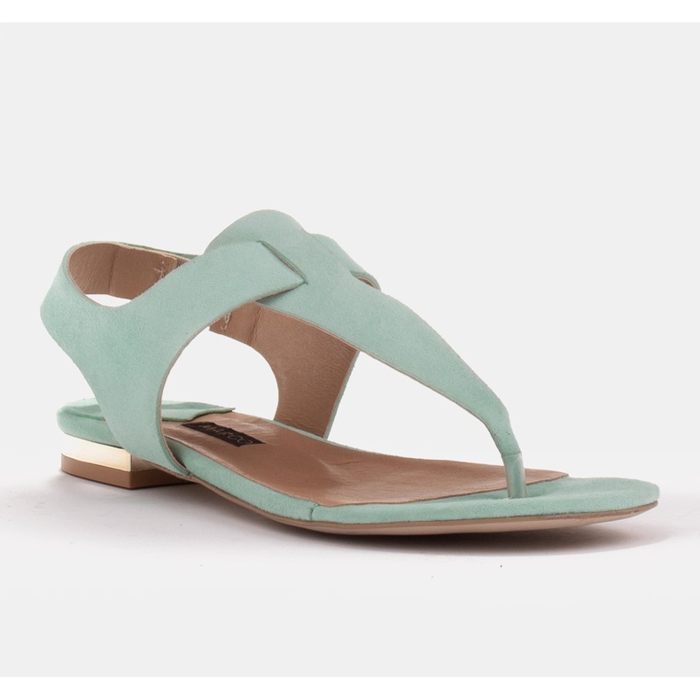 Marco Shoes Sandaler i naturläder i mintfärg grön 1