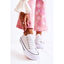 FS3 Klassiska sneakers för kvinnor på plattformen Vit Conelle 1