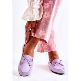 PG1 Dam Loafers med rosett Violett Aurila purpur 2