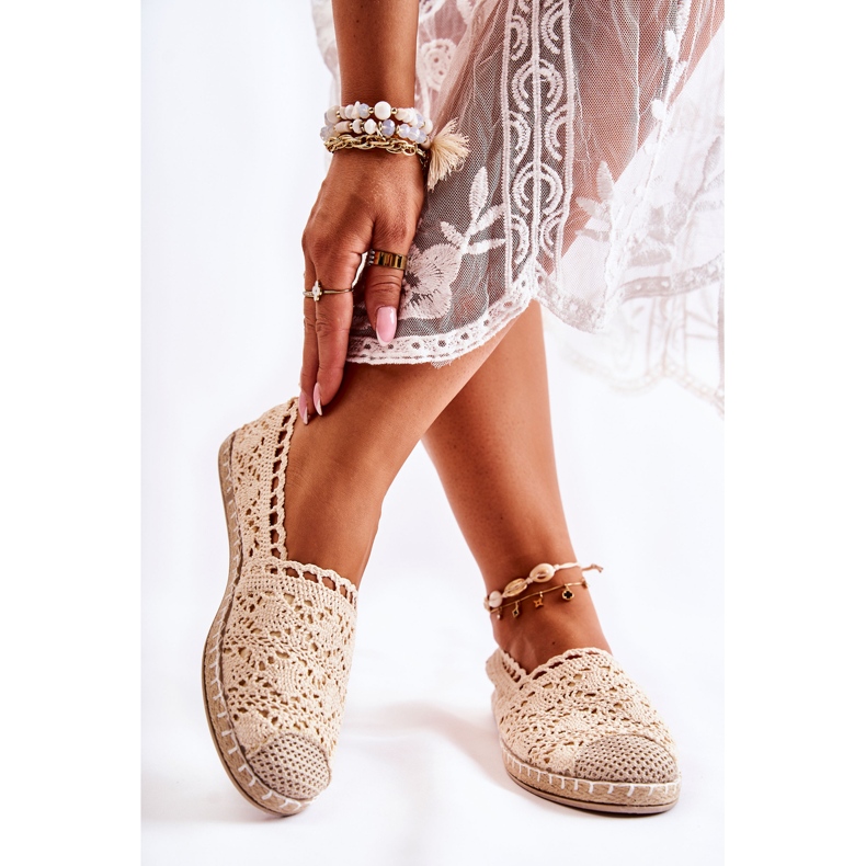 PH1 Beige Openwork Espadrilles dam, Letisa 2