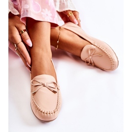 PG1 Dam Loafers med rosett Naken Aurila beige 2