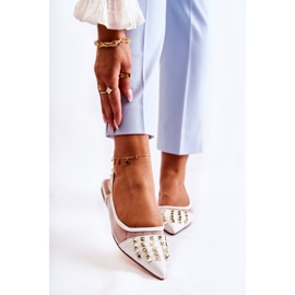 Ballerinor för kvinnor med dubbar Vita Kinley 1