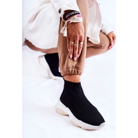 Höga sportskor i tyg för kvinnor, svart Nolly 1