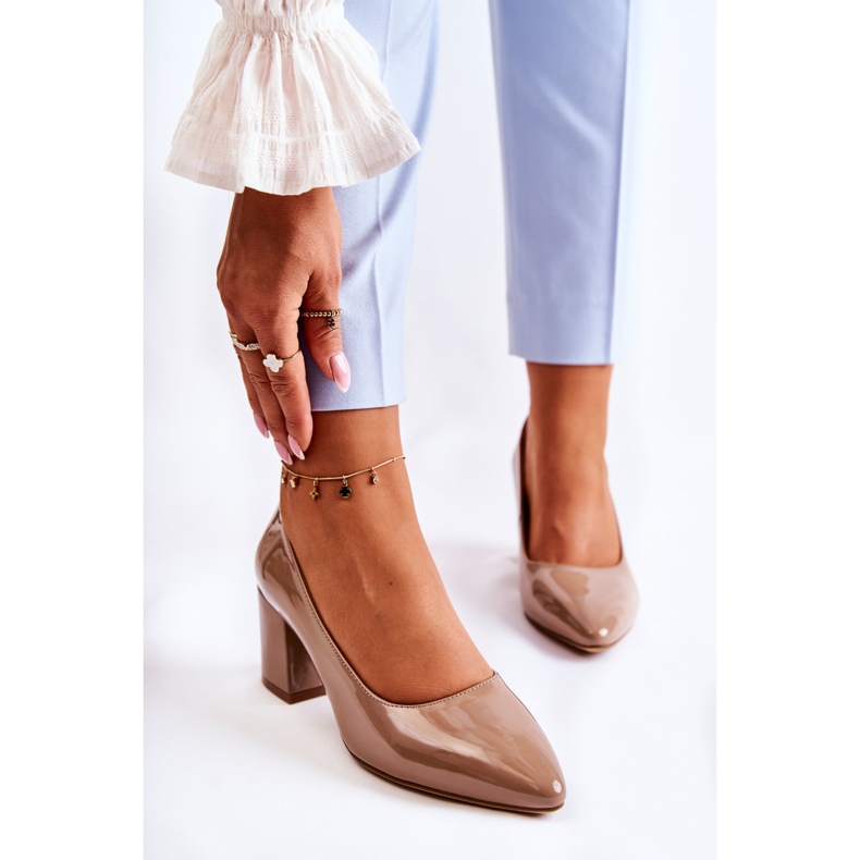 Lackade pumps Sergio Leone PB411 Brun 1