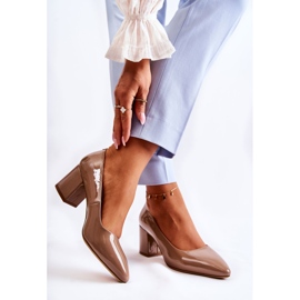 Lackade pumps Sergio Leone PB411 Brun 2