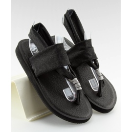 Svarta bomullssandaler DD81P 2