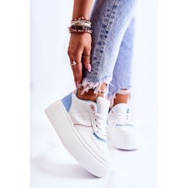 PS1 Knytna sportskor dam Sneakers vit och blå Manila 1