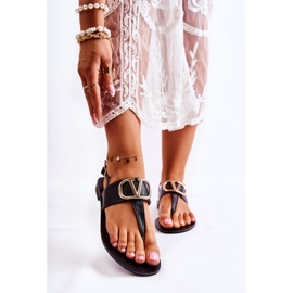 PS1 Damsandaler Flipflops med svart Calia-dekoration 1