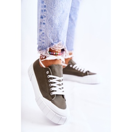 PS1 Khaki Comes Platform Sneakers för kvinnor kaki grön 1