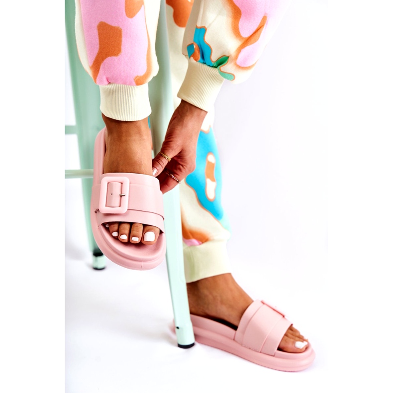 Damflip-flops med spänne, rosa 3