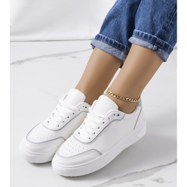 Dounya vita sneakers för kvinnor silver- 1