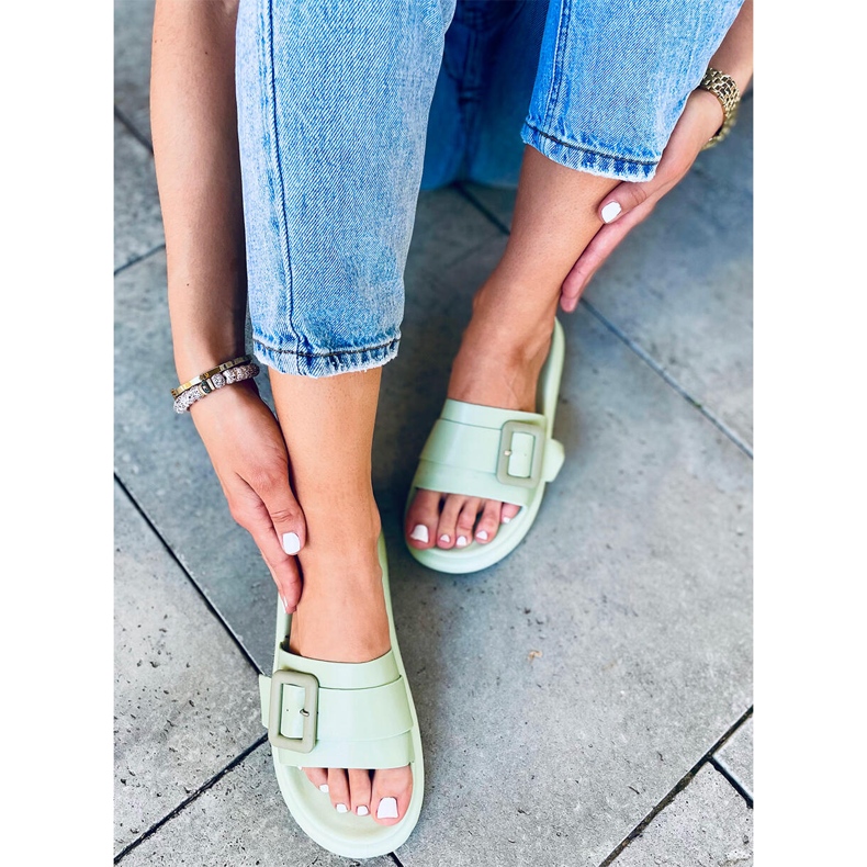 Alana Verde damtofflor grön 2