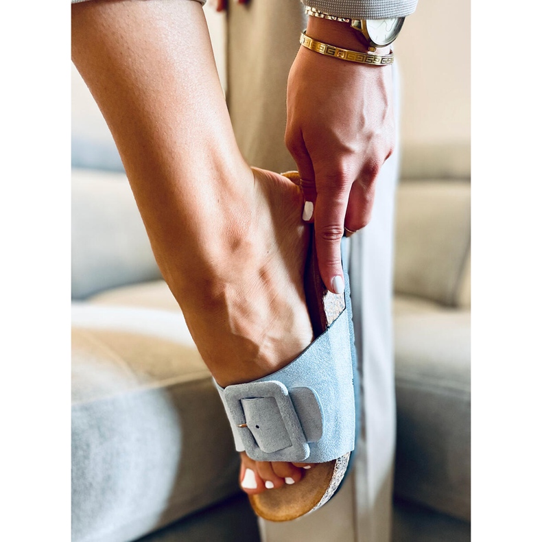 Priya Blå korksula tofflor 1