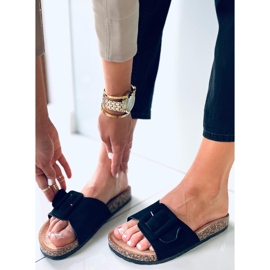 Priya Svart korksula tofflor 1