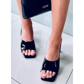 Meryl Svarta sandaler med klack 2