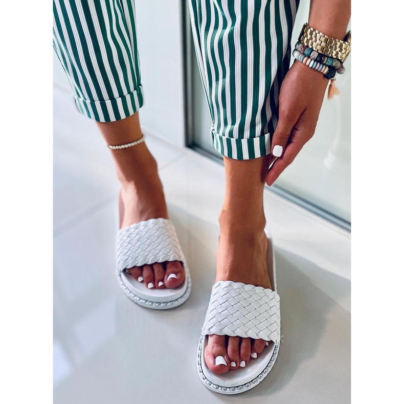 Edna White damtofflor vit 2