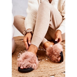 PM1 Tofflor Med Päls, Gummi Smutsig Rosa Pollie 4