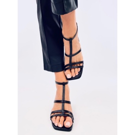 Vinta Svarta högklackade sandaler 1