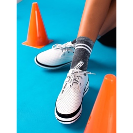 ARTIKER Läder modeskor vit svart 1