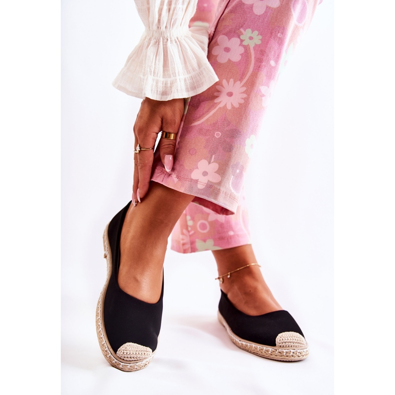 Klassiska mocka Espadrilles för kvinnor Svart Calabria 2