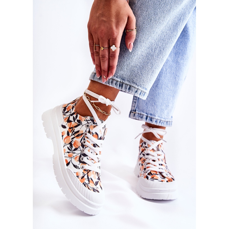 PS1 Låga sneakers bundna i vit Amissa frukt 1