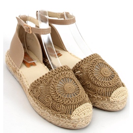 Jasmine Khaki genombrutna espadrillor beige 1