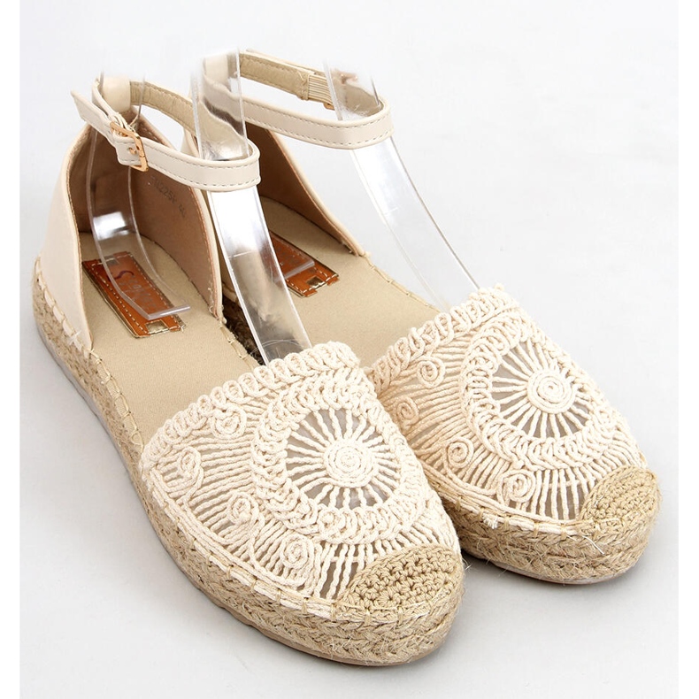 Jasmine Beige genombrutna espadrillor 1